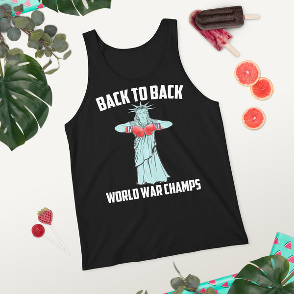 Statue Of Liberty 'Back to Back World War Champs' Tank Top