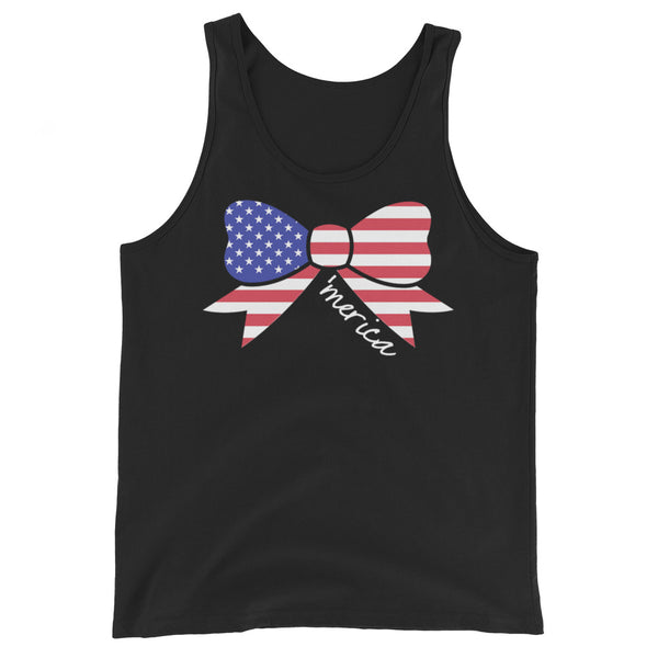 Ladies 'Merica Bow' Tank Top