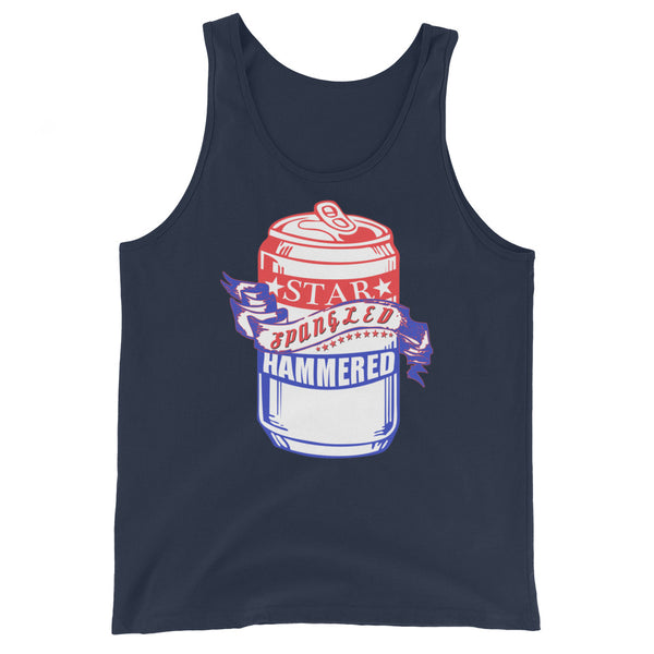 'Star Spangled Hammered' Beer Can Tank Top