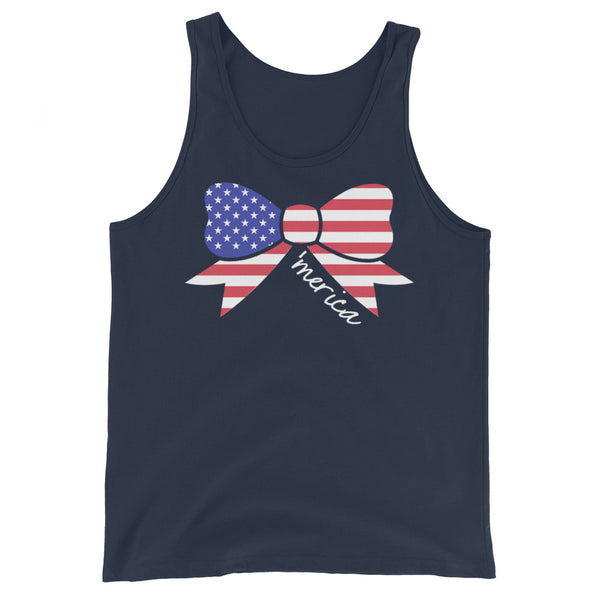Ladies 'Merica Bow' Tank Top