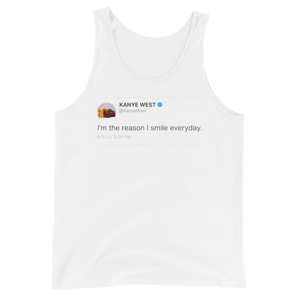 Kanye Tweet 'I'm the Reason I Smile Everyday' Tank Top