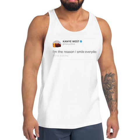 Kanye Tweet 'I'm the Reason I Smile Everyday' Tank Top