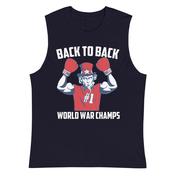 Uncle Sam 'Back to Back World War Champs' Muscle Tank