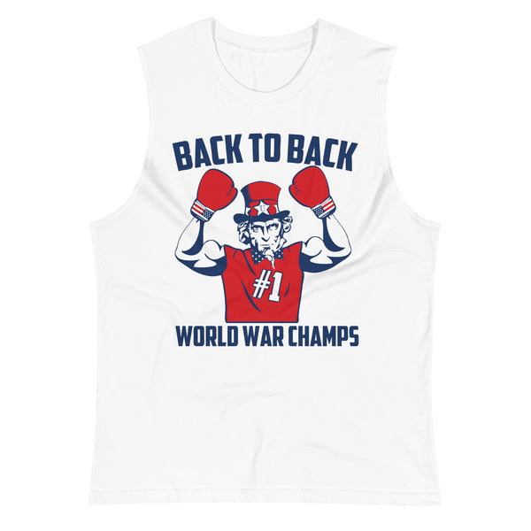 Uncle Sam 'Back to Back World War Champs' Muscle Tank