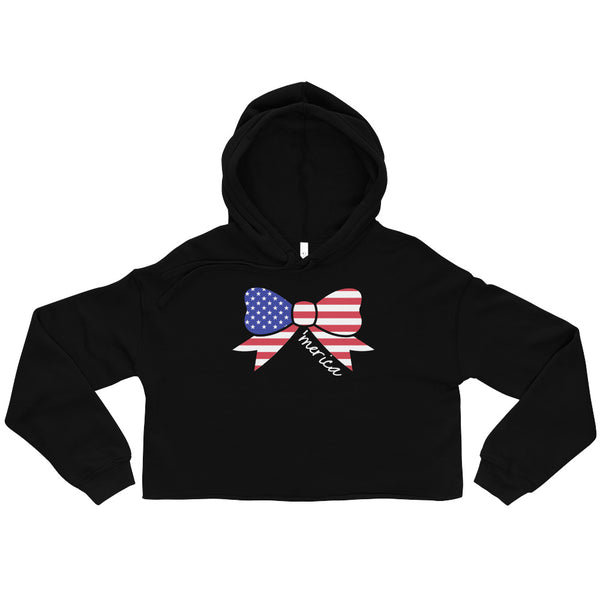 Merica' Bow Crop Hoodie