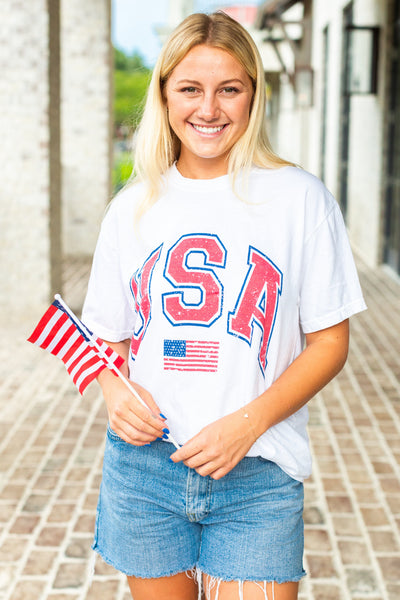 'Distressed USA' T-Shirt