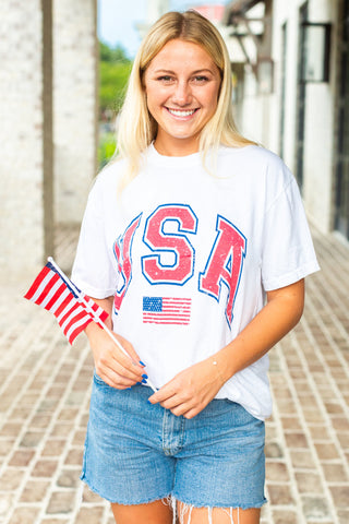 'Distressed USA' T-Shirt