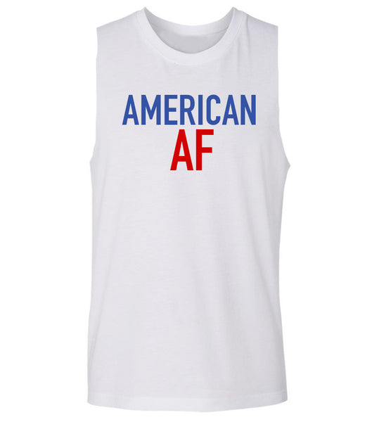 American AF' 4th of july ladies muscle tank