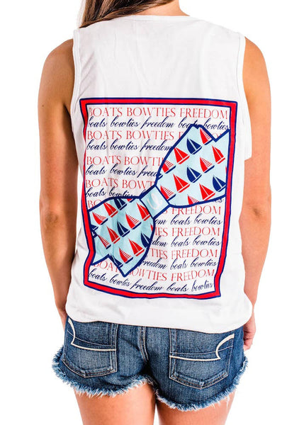 'Boats, Bow Ties & Freedom' Tank Top- 2nd Edition