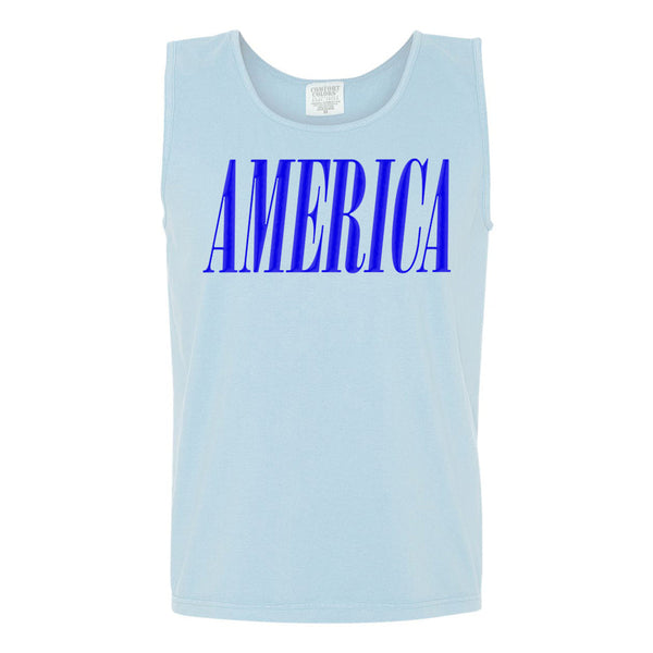 'America' Puff Design Tank Top