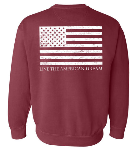 United 'Live the american dream' red sweatshirt- united tees