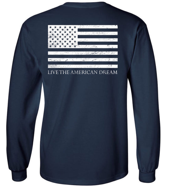 Navy Preppy & Patriotic Long Sleeve