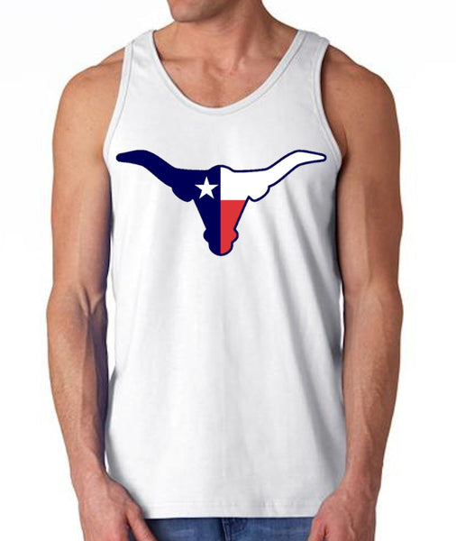 TEXAS Longhorns american flag tanktop