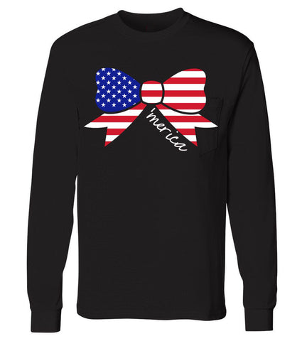 Merica Bow Long Sleeve Tee