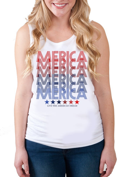 Ladies Retro 'Merica Tank Top