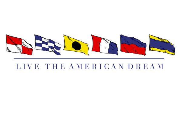The Word 'United' Spelled out in Nautical Flags