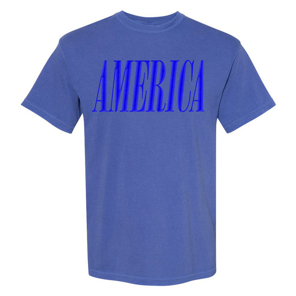 'America' Puff Design T-Shirt