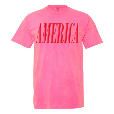 'America' Puff Design T-Shirt