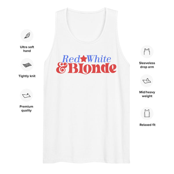 'Red, White & Blonde' Premium Tank Top