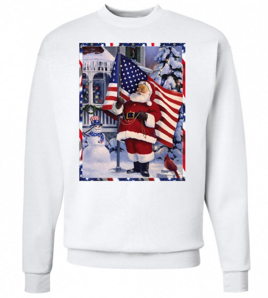 Santa Clause Loves America United Tees