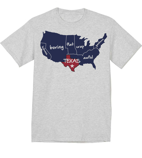 Map of american seen by texans!