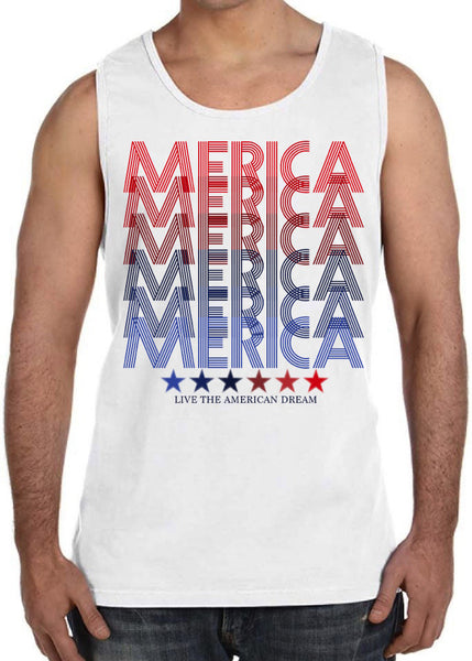 Retro Merica Tank Top- United Tees