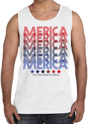 Retro Merica Tank Top- United Tees