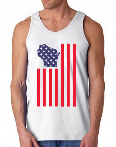 Wisconsin 'American Flag' Tank Top