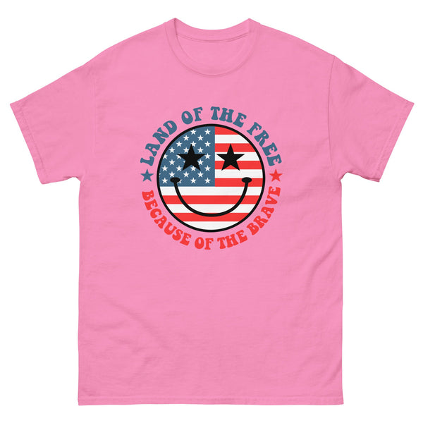 'Free & Brave Smiley Face' Basic T-Shirt