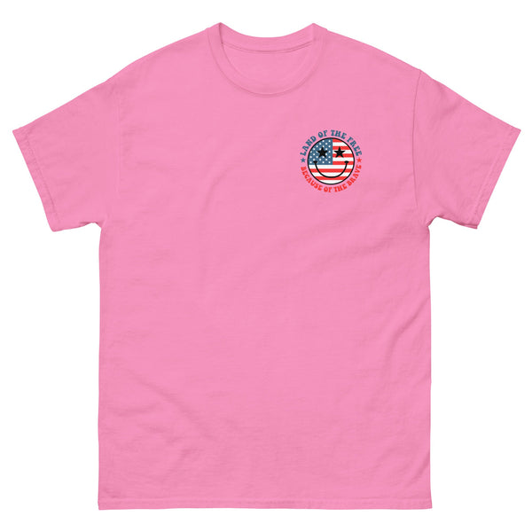 'Free & Brave Smiley Face' Basic T-Shirt