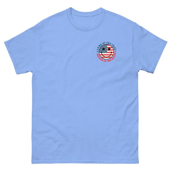 'Free & Brave Smiley Face' Basic T-Shirt