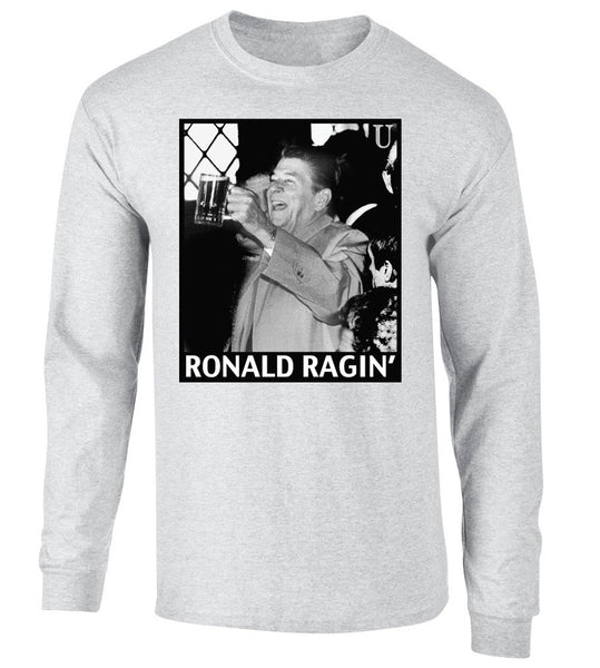 Ronald Reagan Partying Long Sleeve Tee