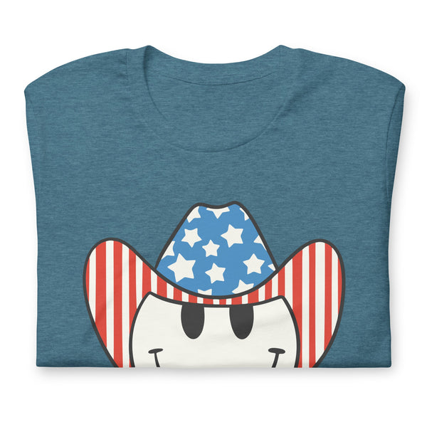 'Patriotic Cowboy' Heather Premium Tee