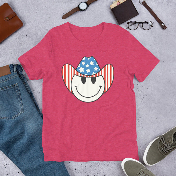 'Patriotic Cowboy' Heather Premium Tee