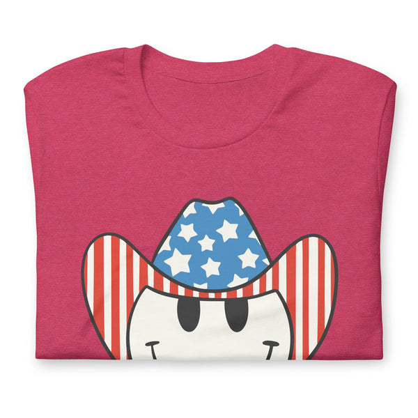 'Patriotic Cowboy' Heather Premium Tee