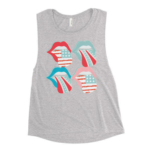 'Flag Tongues' Muscle Tank
