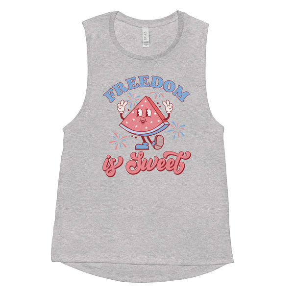 'Freedom Is Sweet' Muscle Tank