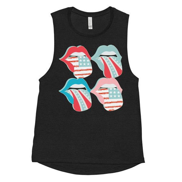 'Flag Tongues' Muscle Tank