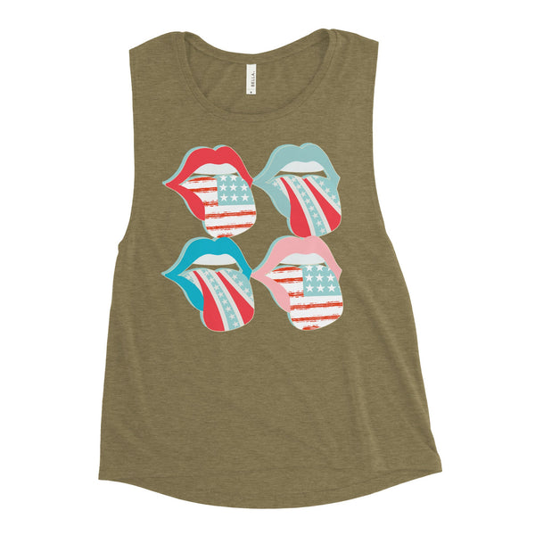 'Flag Tongues' Muscle Tank