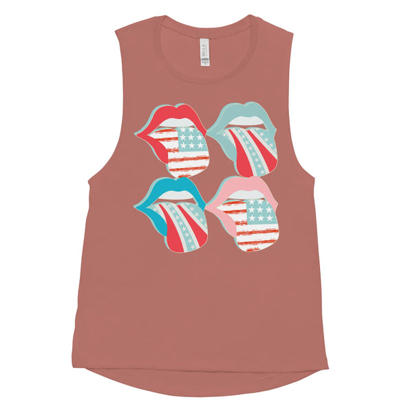 'Flag Tongues' Muscle Tank