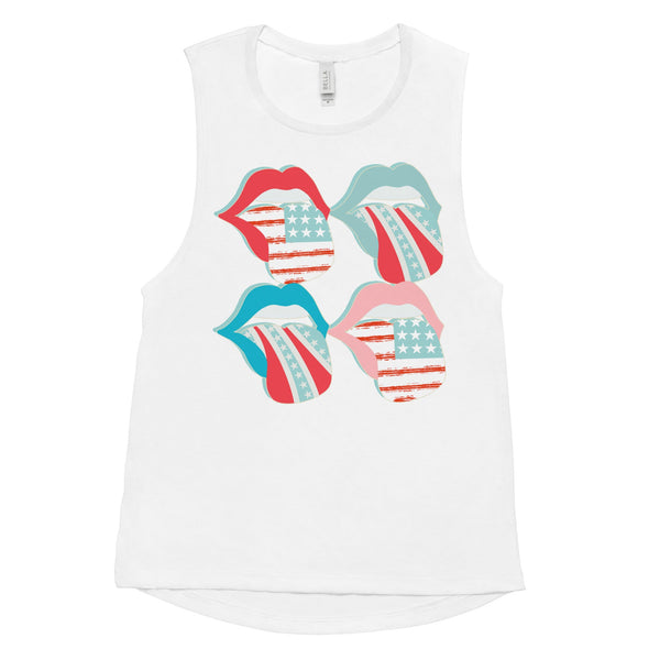 'Flag Tongues' Muscle Tank