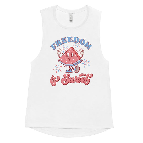 'Freedom Is Sweet' Muscle Tank