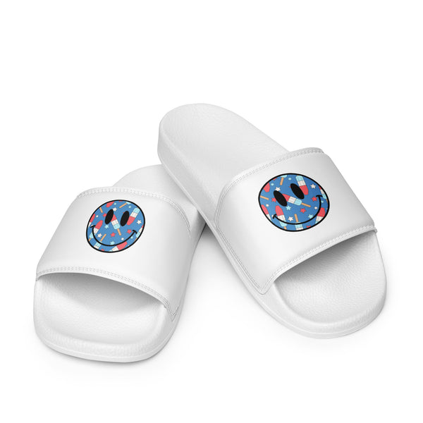 'Smiley Face Firecracker Popsicle' Women's Slides